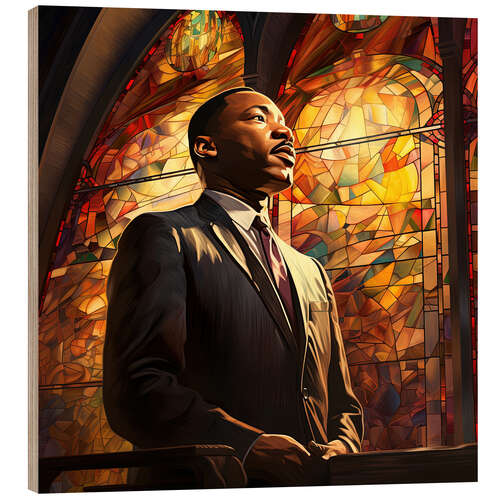 Quadro de madeira Portrait of Martin Luther King Jr.