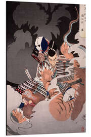 Tableau en aluminium Ii No Hayata Kills the Nue at the Imperial Palace, 1890 - Tsukioka Yoshitoshi
