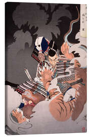Lienzo Ii No Hayata Kills the Nue at the Imperial Palace, 1890 - Tsukioka Yoshitoshi