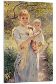 Aluminium print Young Mother with a Child in a Garden - Bertha Wegman
