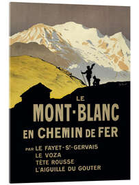 Tableau en verre acrylique Le Mont Blanc en chemin de fer, 1911