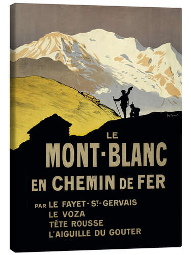 Lienzo Le Mont Blanc en chemin de fer, 1911
