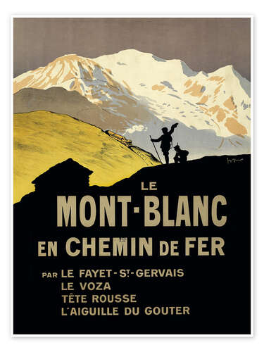 Poster Le Mont Blanc en chemin de fer, 1911