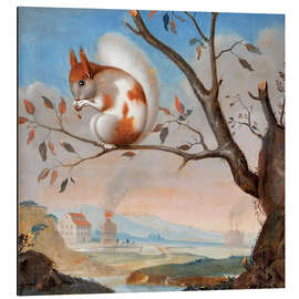 Alubild Geflecktes Eichhörnchen bei der Mühle, 1734