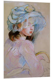 Hartschaumbild Mädchen mit Korb, 1891