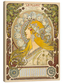 Leinwandbild La Plume - Zodiac, 1896 - Alfons Mucha