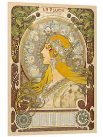 Hartschaumbild La Plume - Zodiac, 1896 - Alfons Mucha