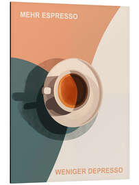 Magnettafel Mehr Espresso Weniger Depresso