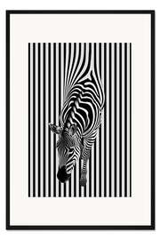 Gerahmter Kunstdruck Zebra Streifen