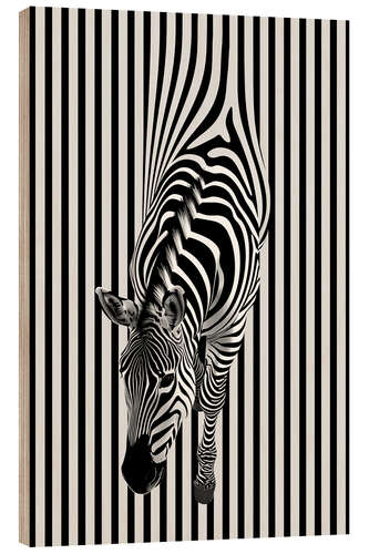 Obraz na drewnie Zebra Stripes