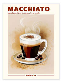 Poster Caffè Macchiato, Italy 1890