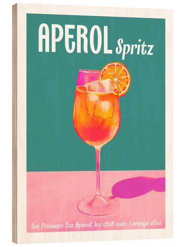 Tableau en bois Aperol Spritz