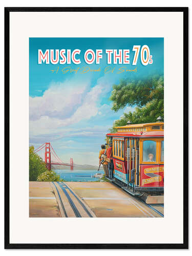 Gerahmter Kunstdruck Music of the 70s