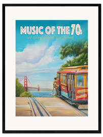Gerahmter Kunstdruck Music of the 70s