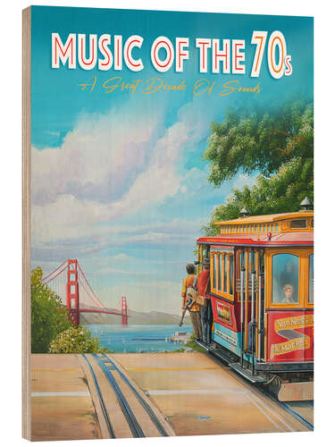 Holzbild Music of the 70s