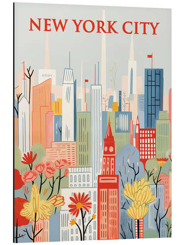 Stampa su alluminio New York City Travel Art