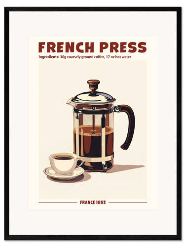 Innrammet kunsttrykk French Press, France 1852