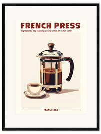 Kunsttryk i ramme French Press, France 1852