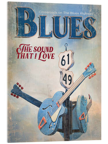 Obraz na szkle akrylowym Blues, the Sound That I Love