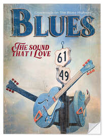 Sticker mural Blues, the Sound That I Love