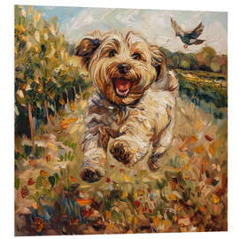 Hartschaumbild Glücklicher Hund