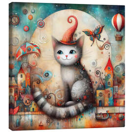 Leinwandbild Katze im Wunderland