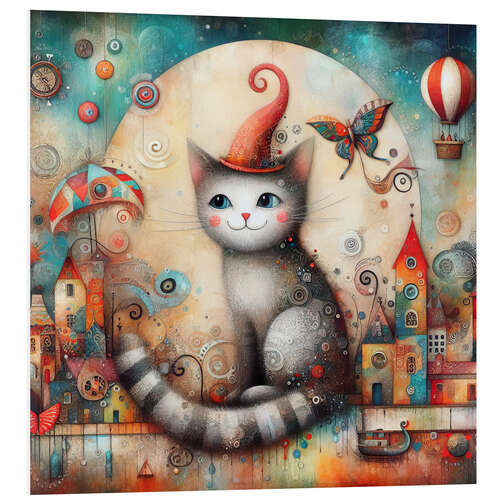 Quadro em PVC Capricious cat