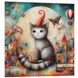 Quadro em PVC Capricious cat