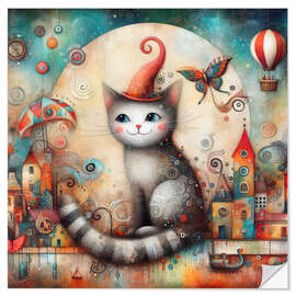 Autocolante decorativo Capricious cat