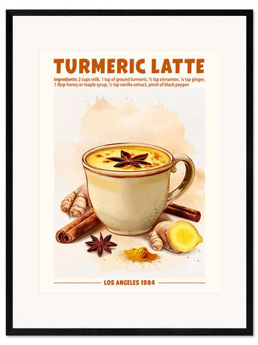 Gerahmter Kunstdruck Turmeric Latte, Los Angeles 1984