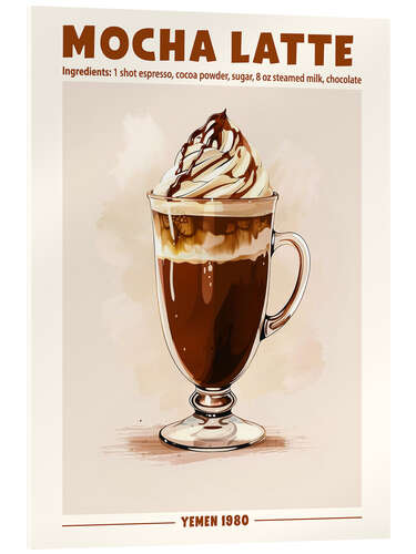 Stampa su vetro acrilico Mocha Latte, Yemen 1980