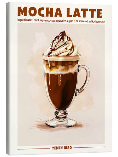 Canvastavla Mocha Latte, Yemen 1980