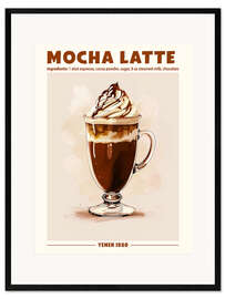 Plakat artystyczny premium w ramie Mocha Latte, Yemen 1980