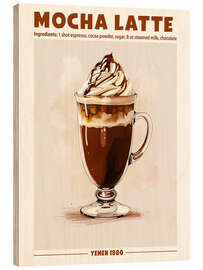 Tableau en bois Mocha Latte, Yemen 1980