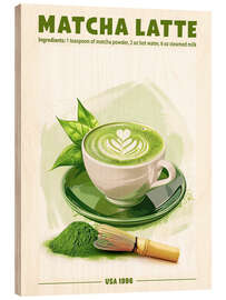 Wood print Matcha Latte, USA 1996