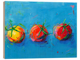 Wood print Tomatoes
