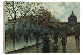 Holzbild Corso Vittorio Emanuele mit Porta Nuova, Palermo - Michele Catti