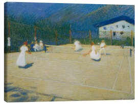 Leinwandbild Tennis court at Gossensass - Ludwig Graf, 1908