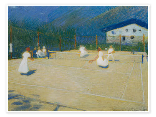 Poster Tennis court at Gossensass - Ludwig Graf, 1908