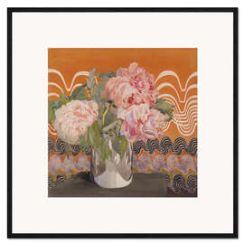 Impression artistique encadrée Peonies, 1920 - Charles Rennie Mackintosh