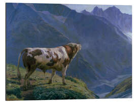Tableau en aluminium The Bull in the Alps - Eugène Burnard, 1884