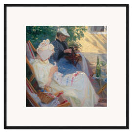 Gerahmter Kunstdruck Frauen im Garten, 1891