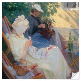 Wandsticker Frauen im Garten, 1891