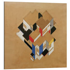 Aluminium print Axonometric projection of a private house, 1923 - Theo van Doesburg