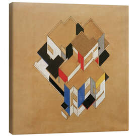 Lienzo Axonometric projection of a private house, 1923 - Theo van Doesburg