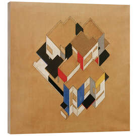 Holzbild Axonometrische Projektion eines Privathauses, 1923