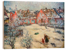 Wood print Kahlhorst near Lübeck in hoarfrost - Maria Slavona
