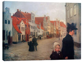 Lienzo The Hartengrube in Lübeck - Heinrich Linde-Walther, 1903