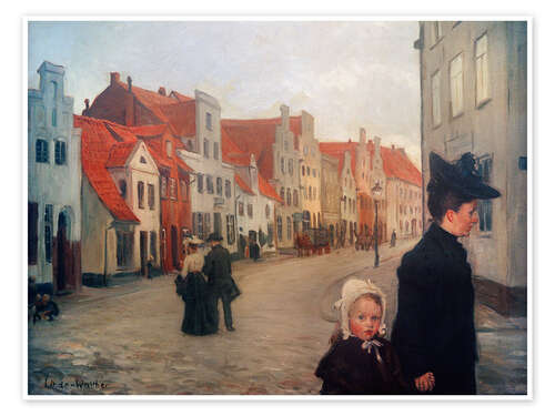 Póster The Hartengrube in Lübeck - Heinrich Linde-Walther, 1903