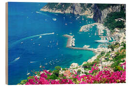 Trätavla Amalfi Harbor